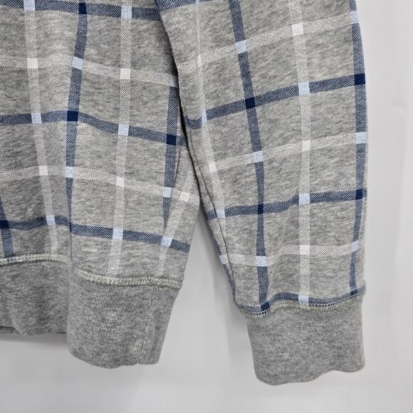 Nautica Men's 1/4 Zip Mock Neck Plaid Preppy Casual Sweatshirt Gray Size Large - Picture 5 of 10